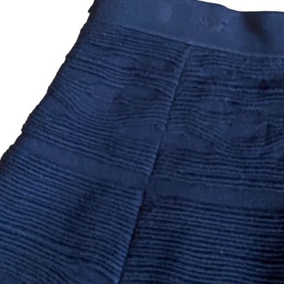 Reiss Carly Dark Blue (Night Navy) Fit and Flare Retro Knit Skirt Womens Sz 6 - Picture 3 of 8